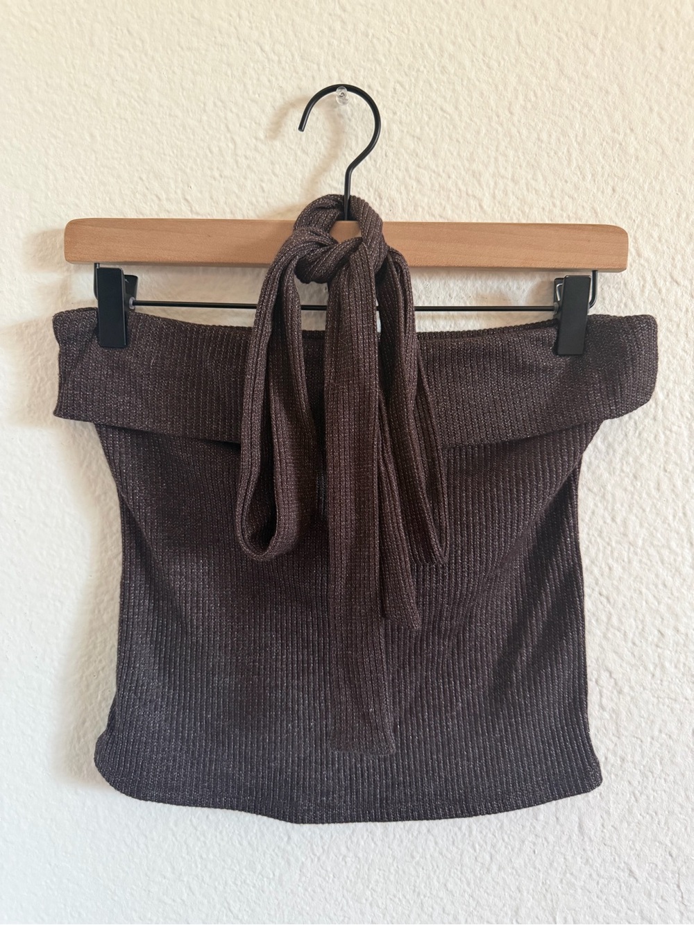 no boundaries ribbed strapless top